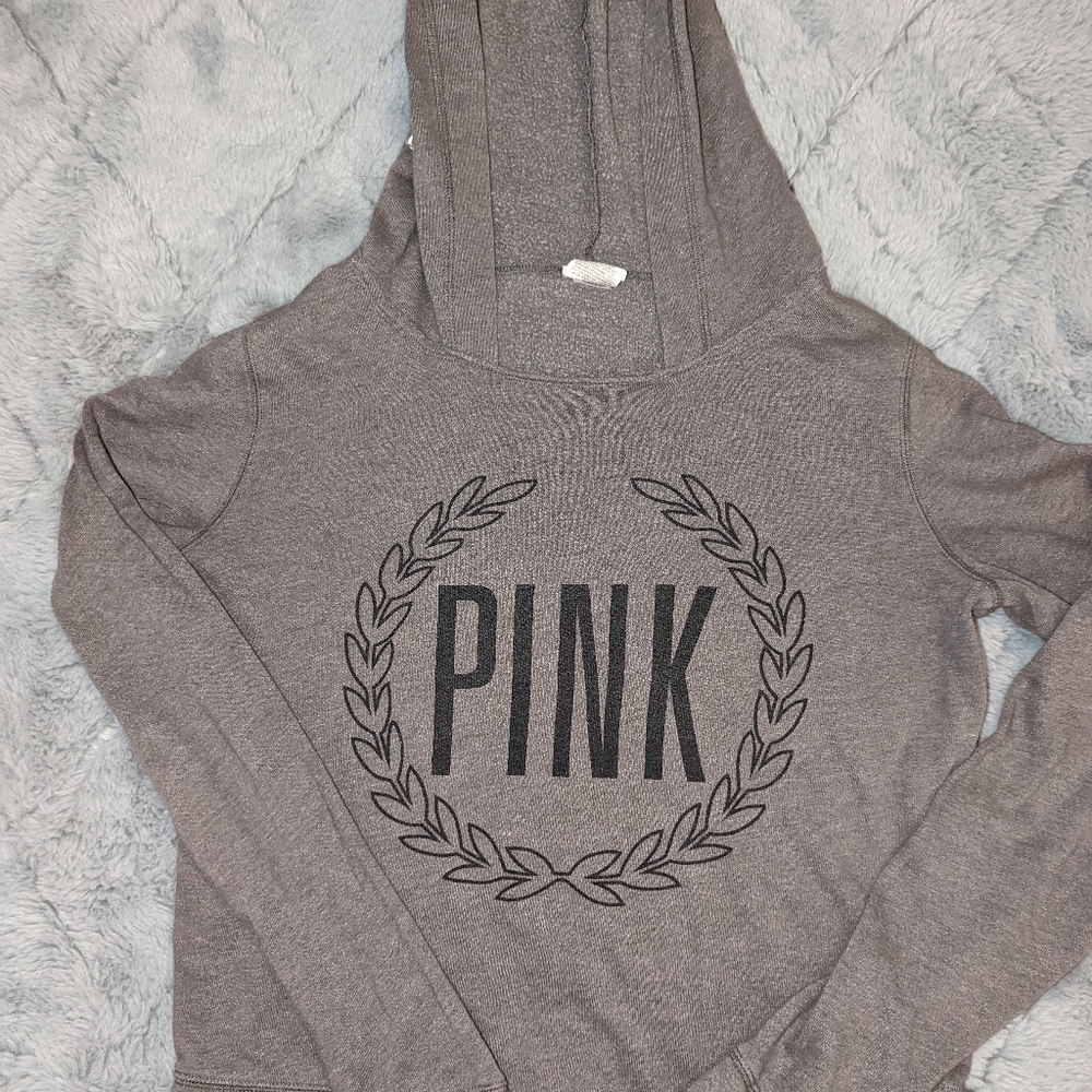 Victoria's Secret pink collection gray pullover hoodie size small